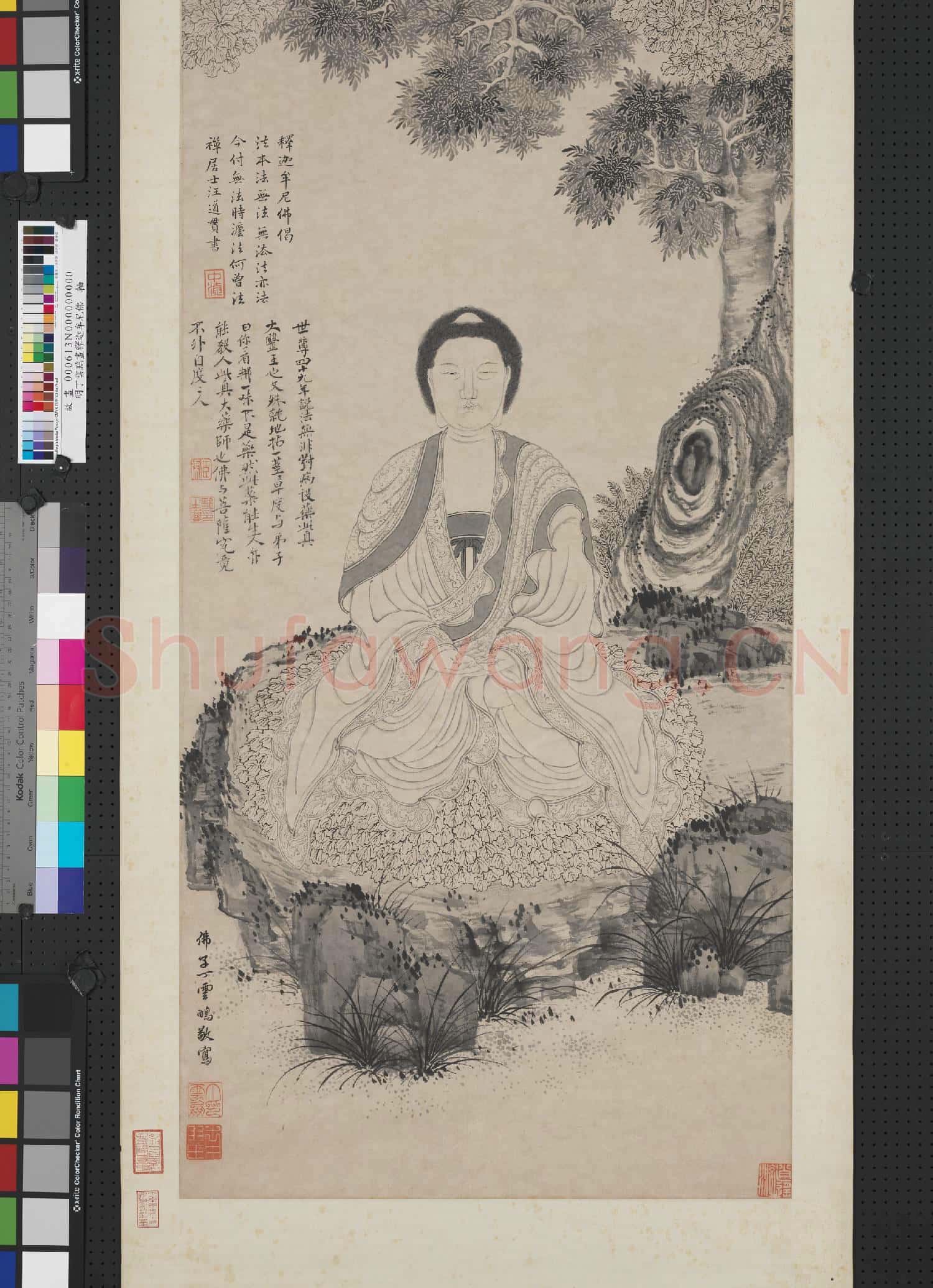 明丁雲鵬畫釋迦牟尼佛 軸