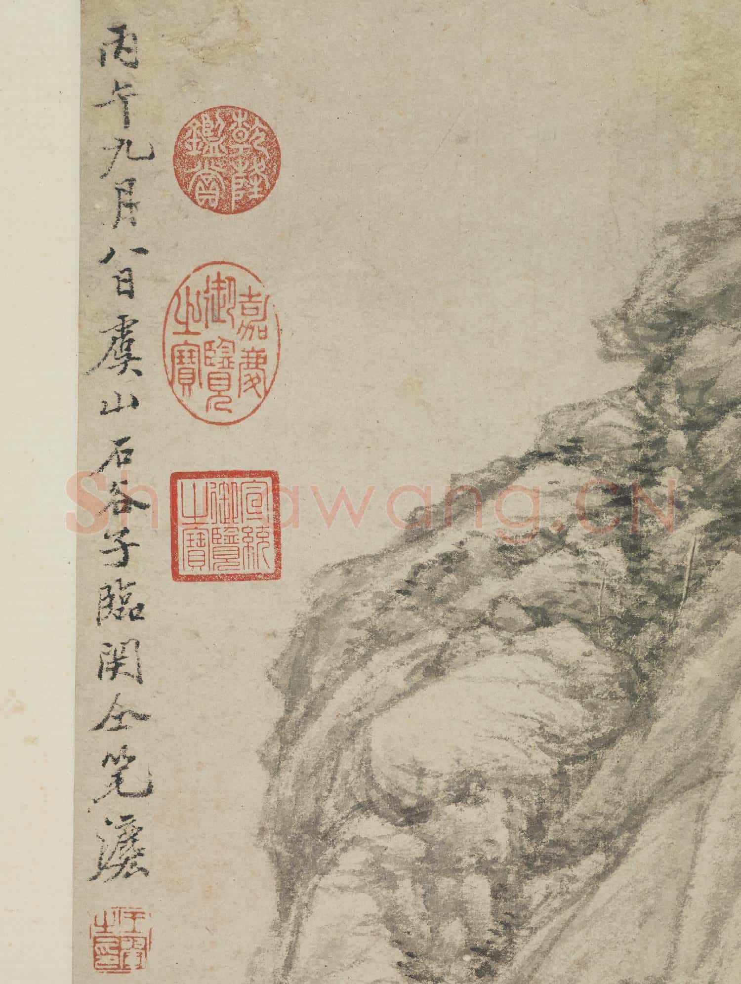 清王翬臨關仝山水 軸
