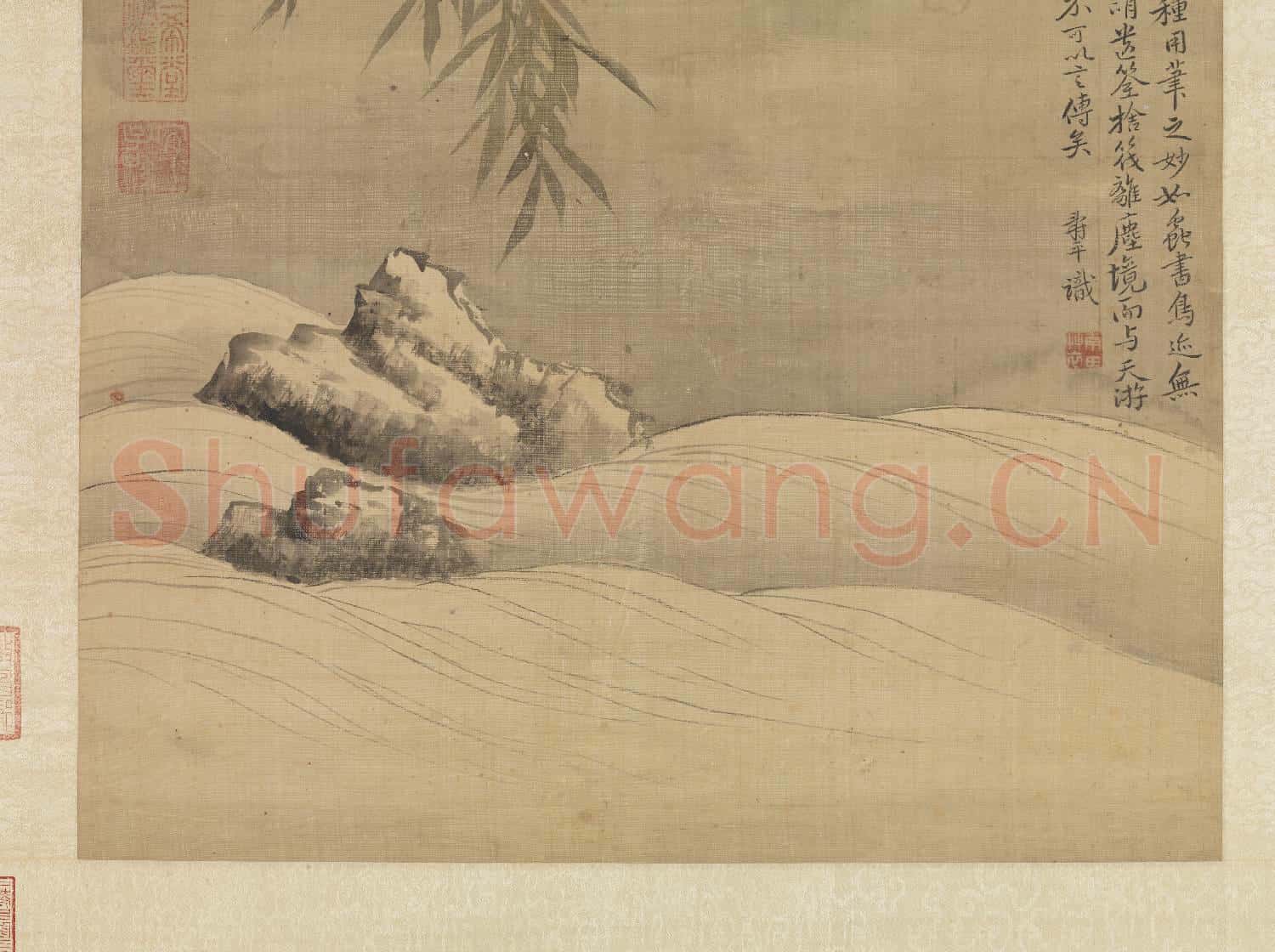 清惲壽平五清圖 軸