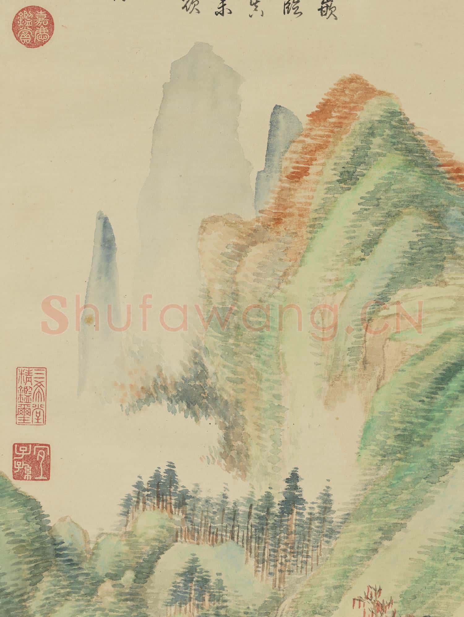 清弘旿翠巘高秋圖 軸