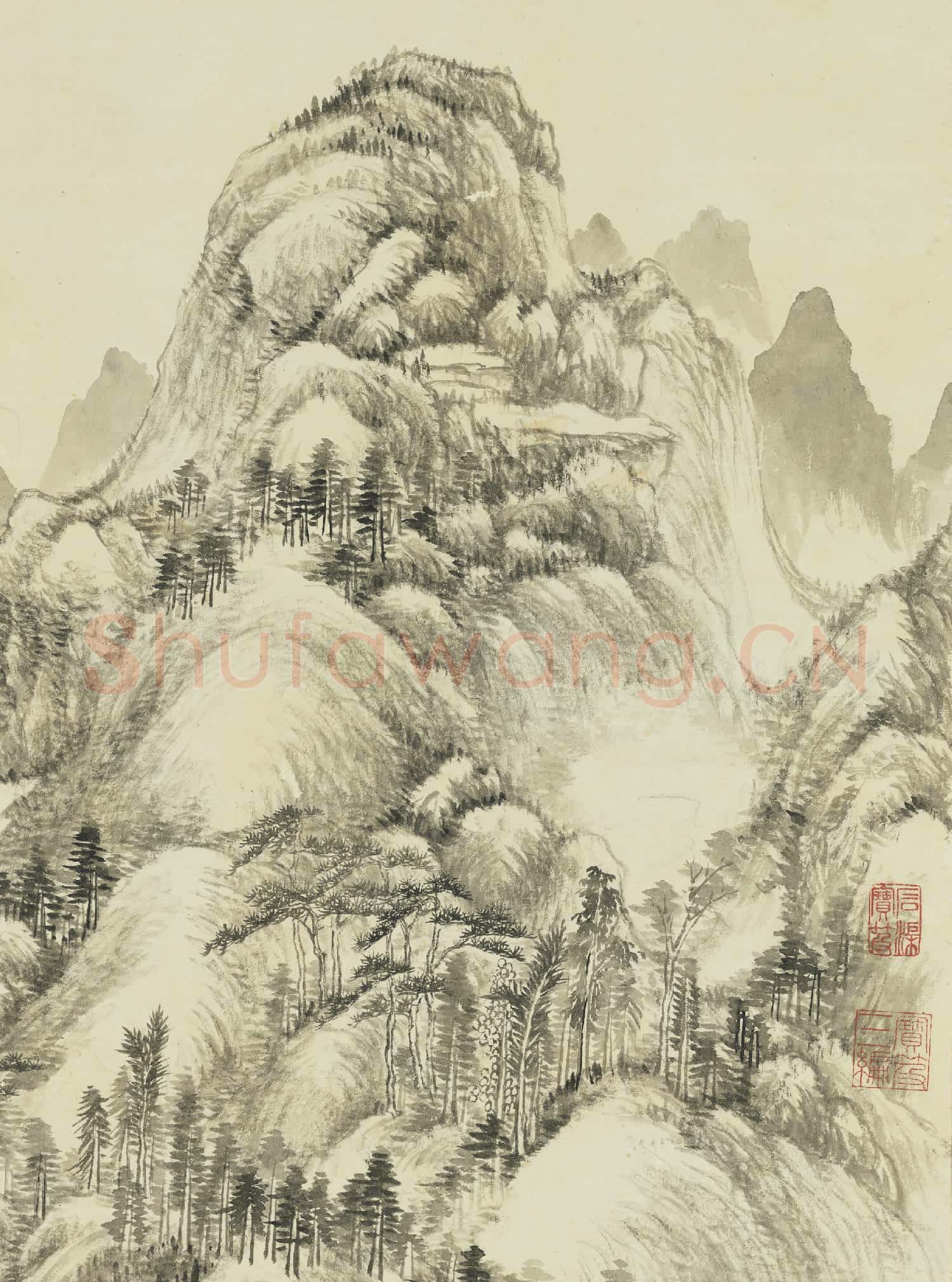 清董邦達山水 軸