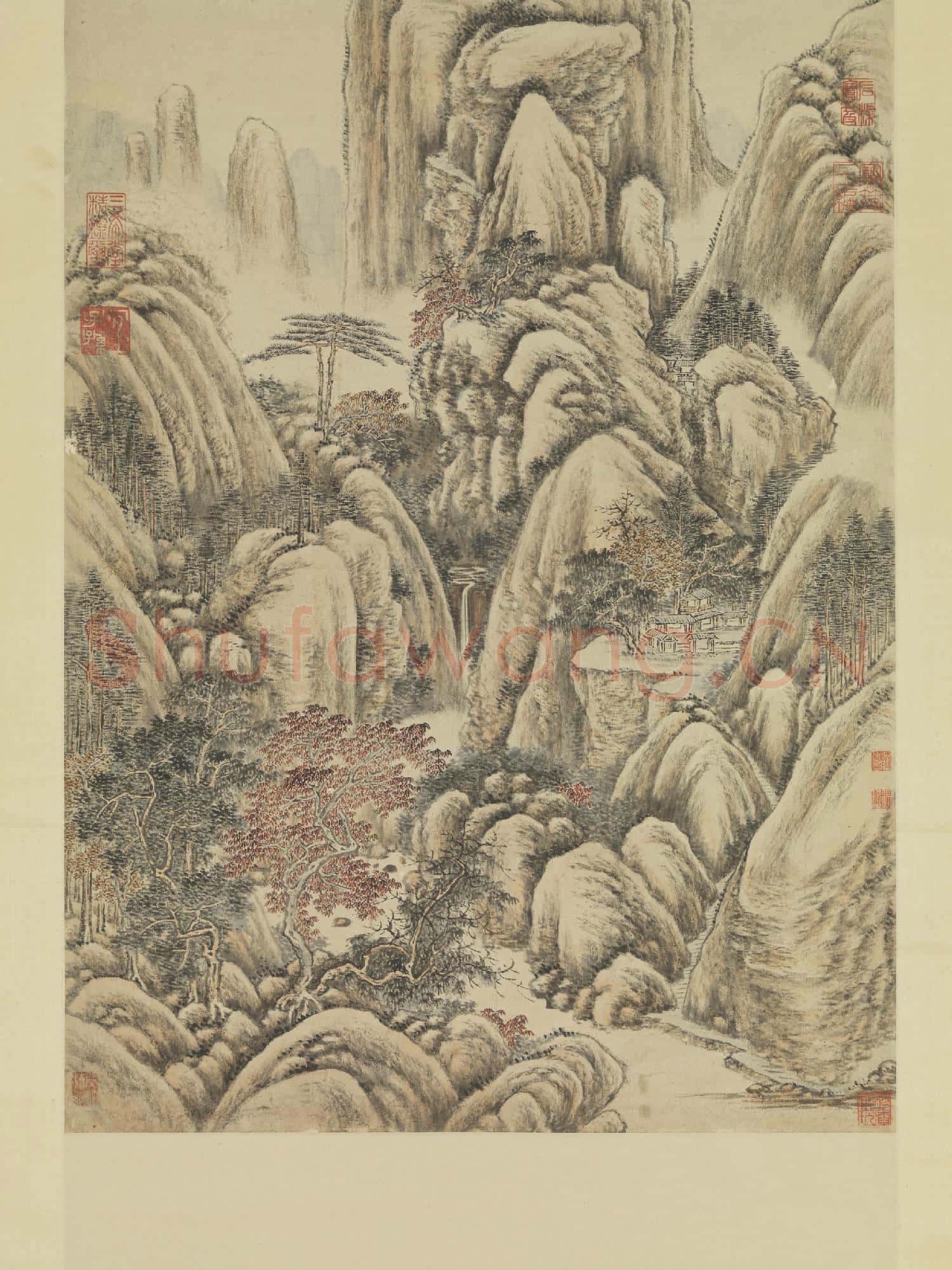 清唐岱畫歸隱圖 軸