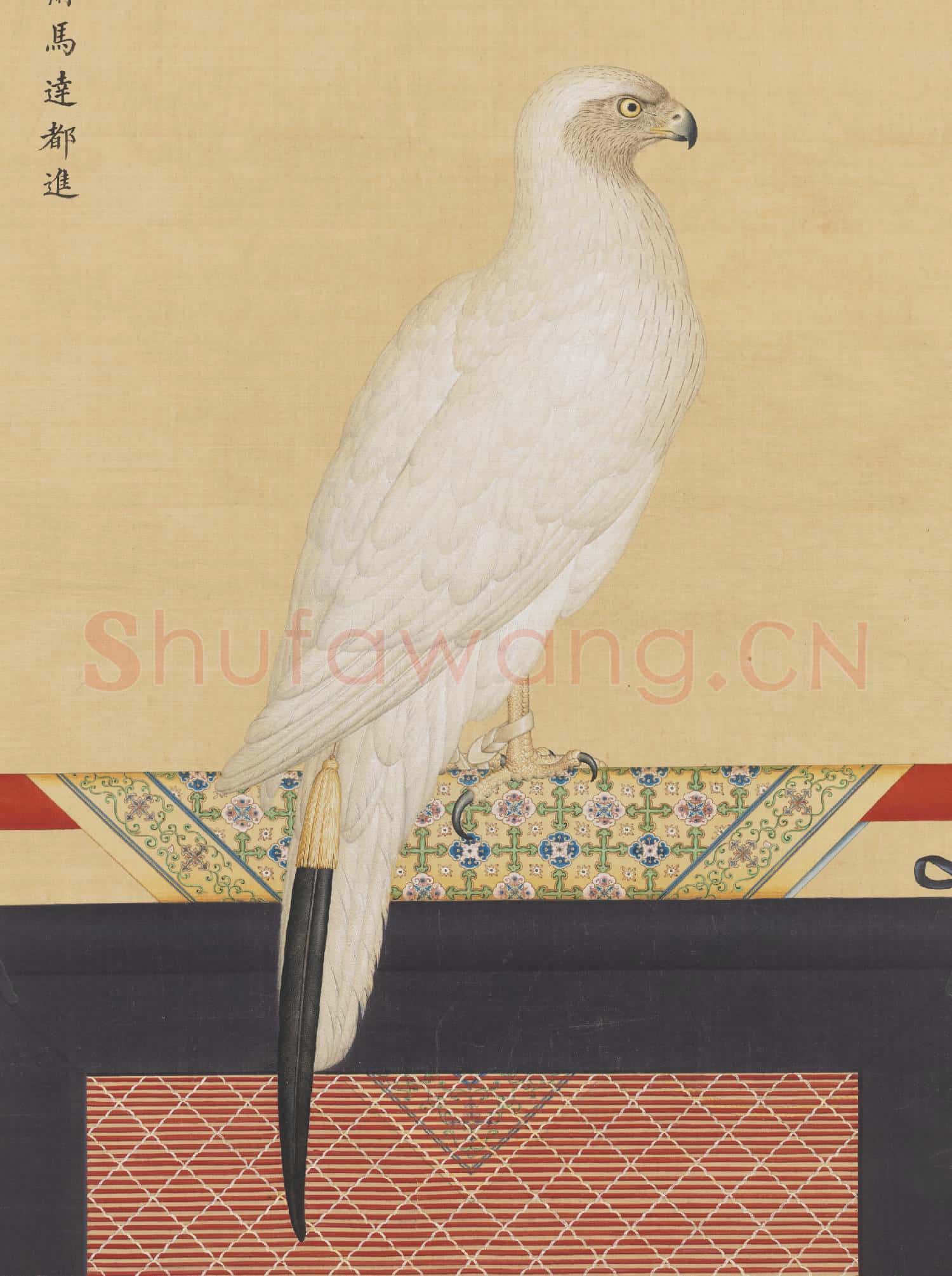 清郎世寧畫玉花鷹 軸