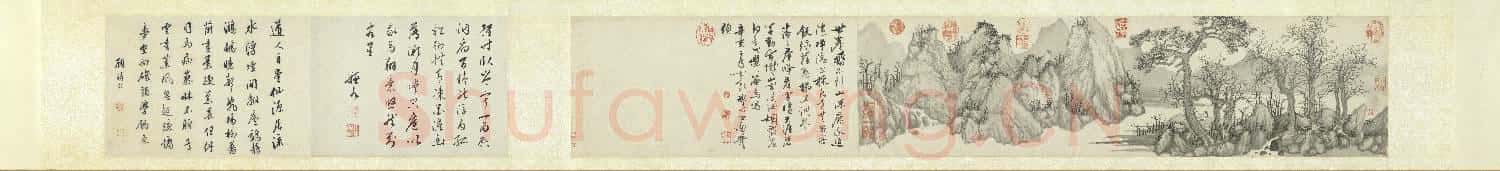明謝時臣松陰清話圖 卷