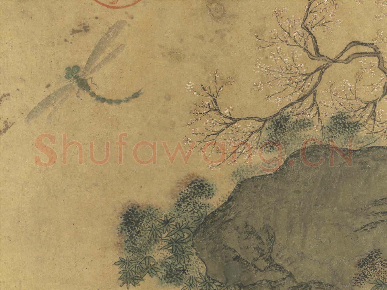 唐刁光胤寫生花卉 冊 秋塘蘋蓼照影蜻蜓