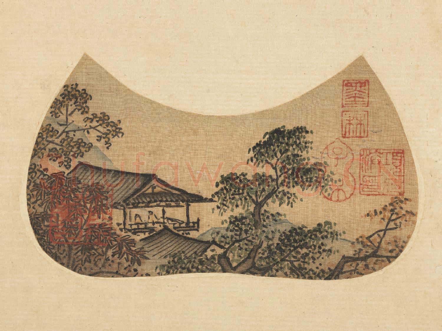 宋馬遠小品 冊 松閣遠眺