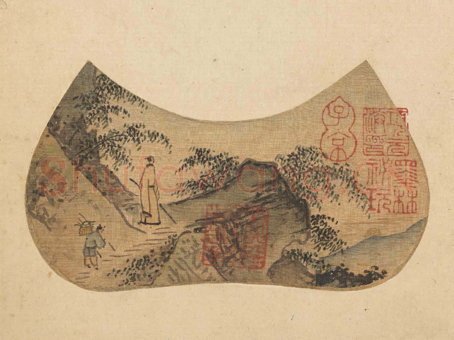 宋馬遠小品 冊 孤艇隨波