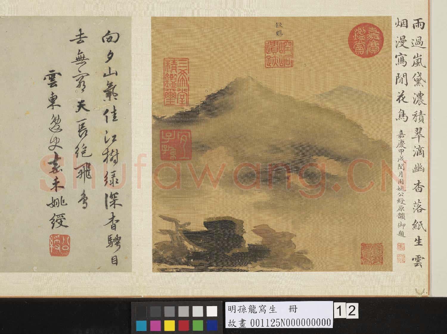 明孫龍寫生 冊 雨山