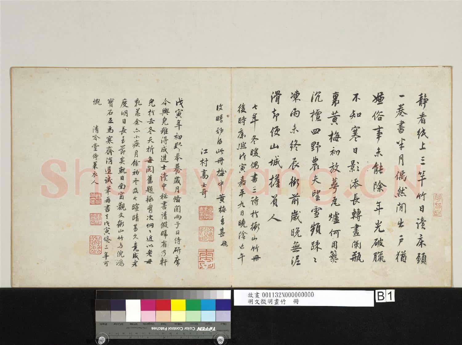 明文徵明畫竹 冊