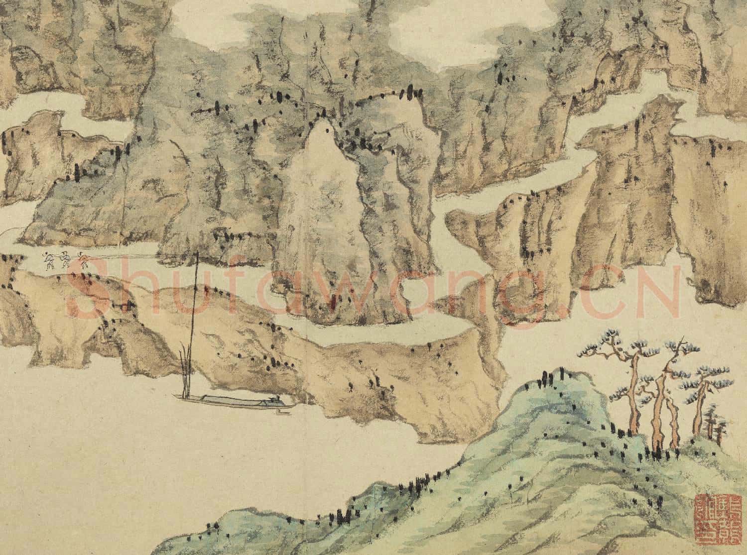 明錢穀白嶽遊圖 冊 乳香臺