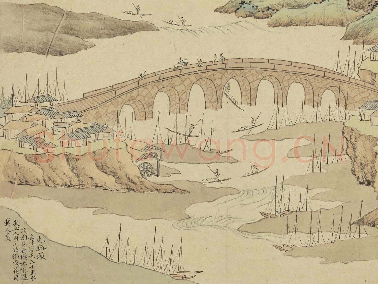 明錢穀白嶽遊圖 冊 屯谿鎮