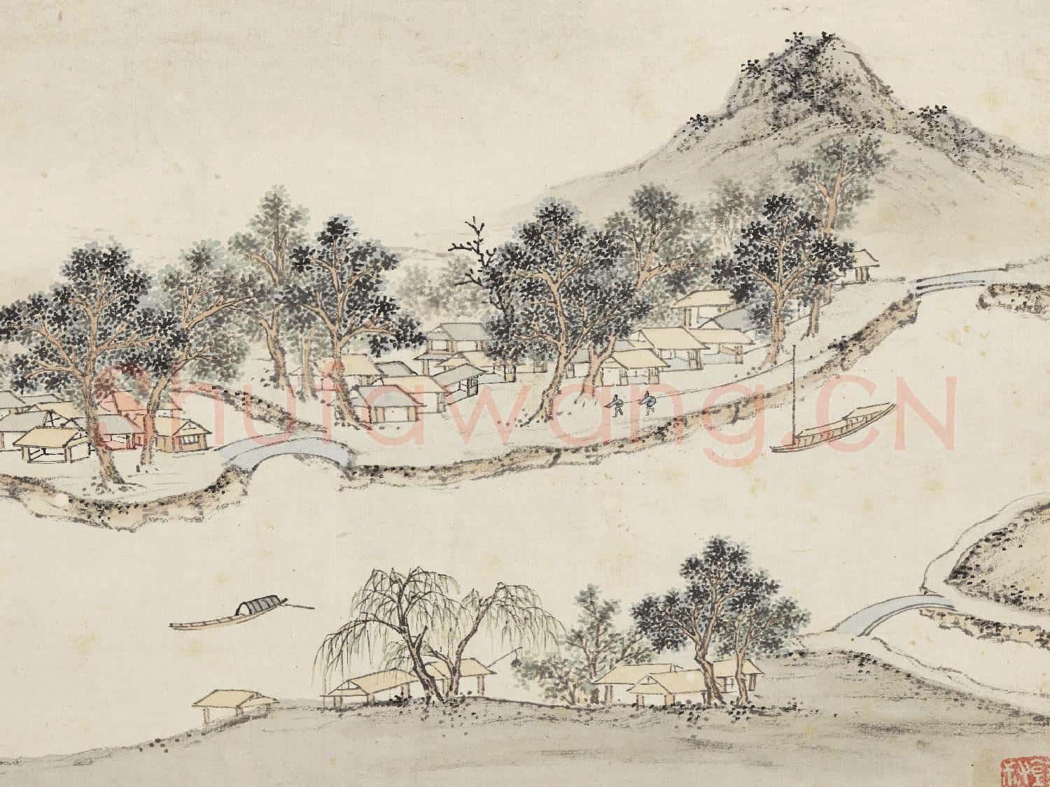 明錢穀紀行圖 冊 維亭