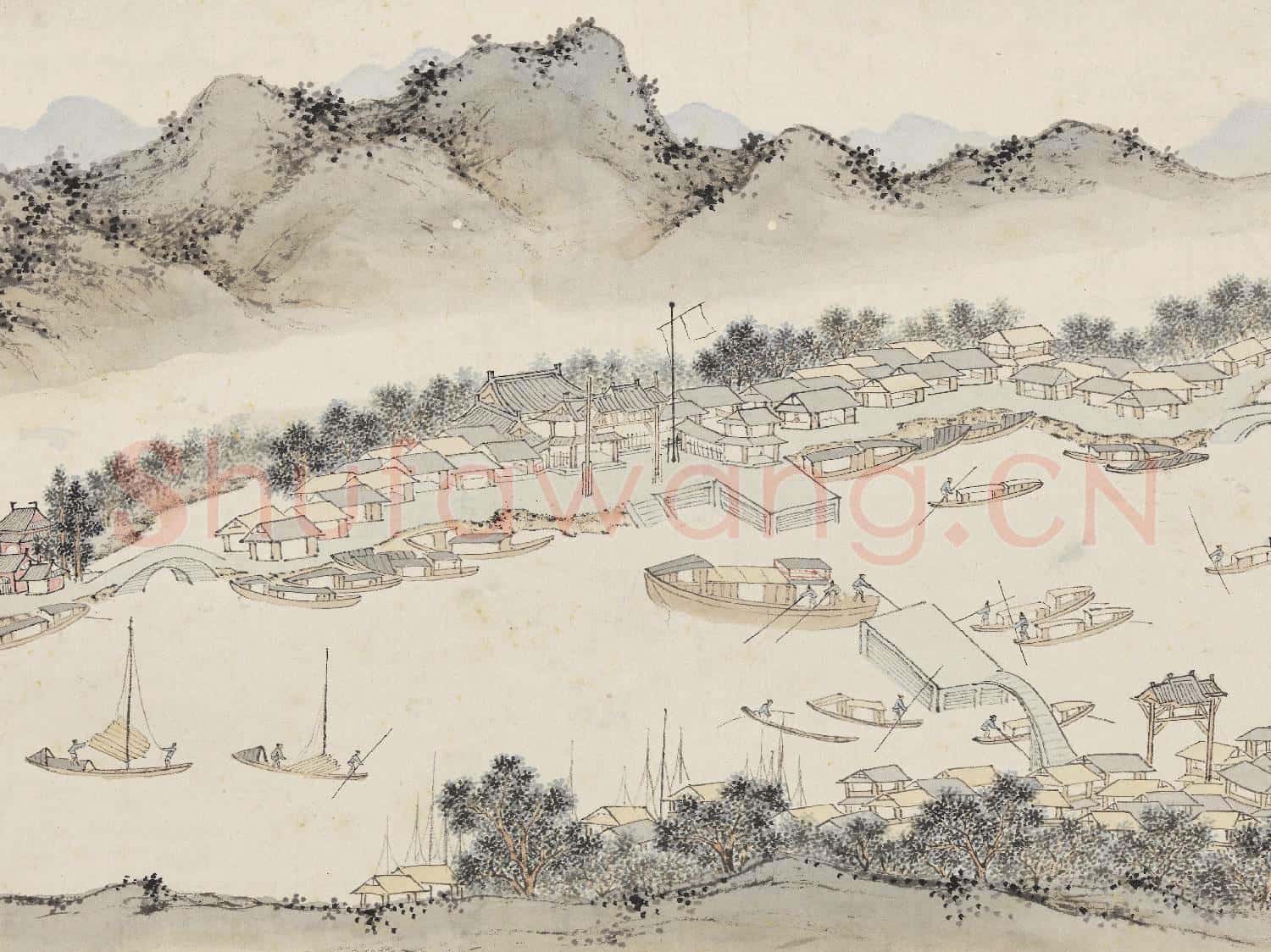 明錢穀紀行圖 冊 汻墅
