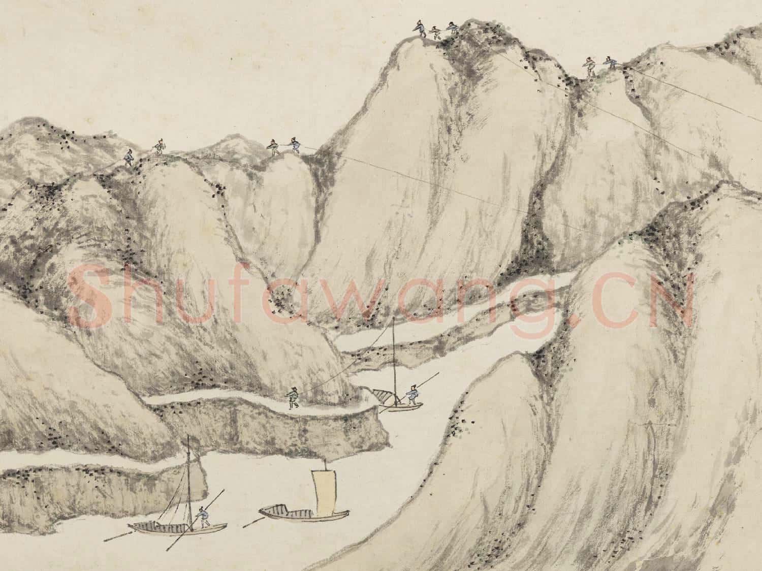 明錢穀紀行圖 冊 黃泥霸