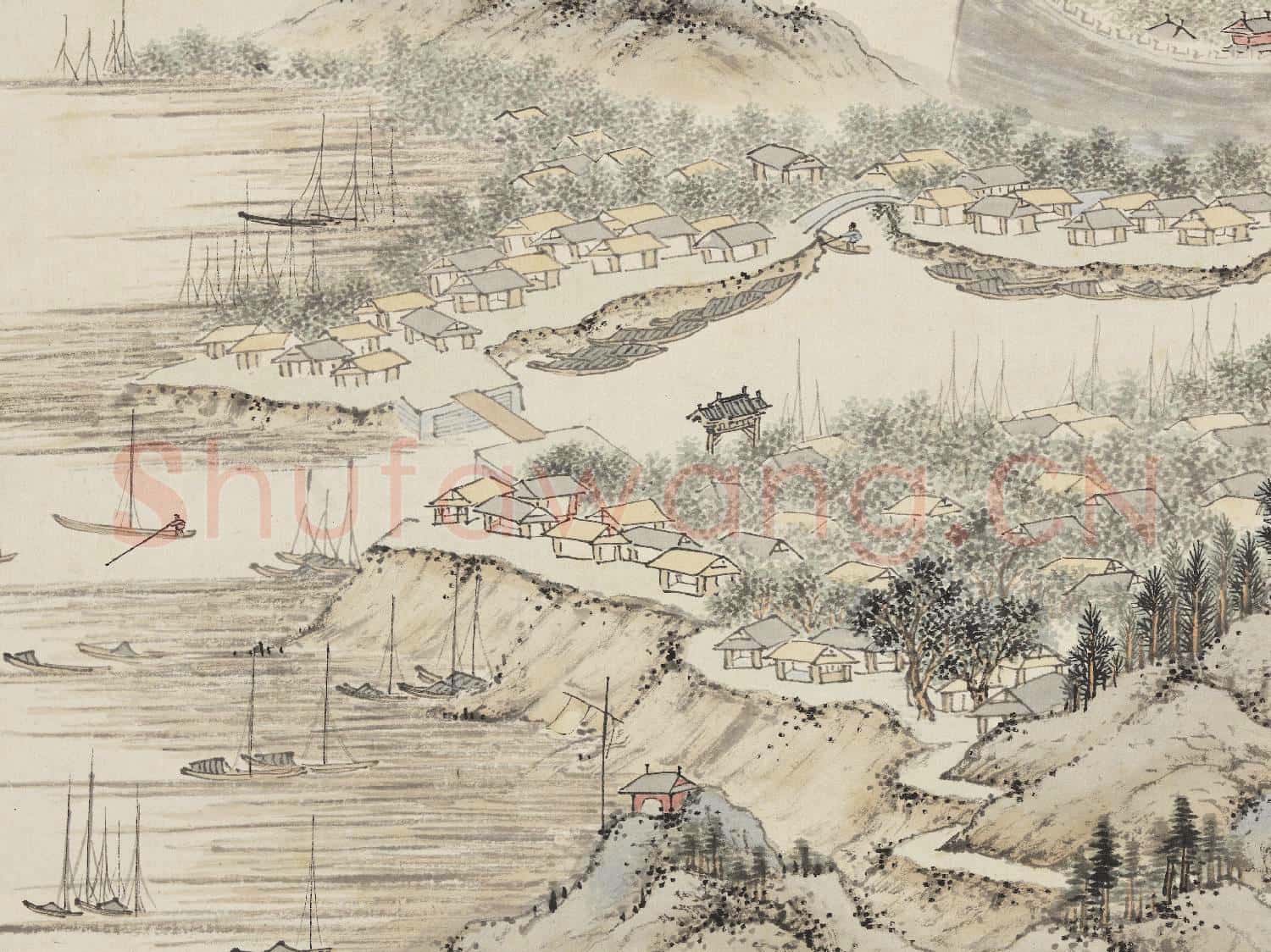 明錢穀紀行圖 冊 京口
