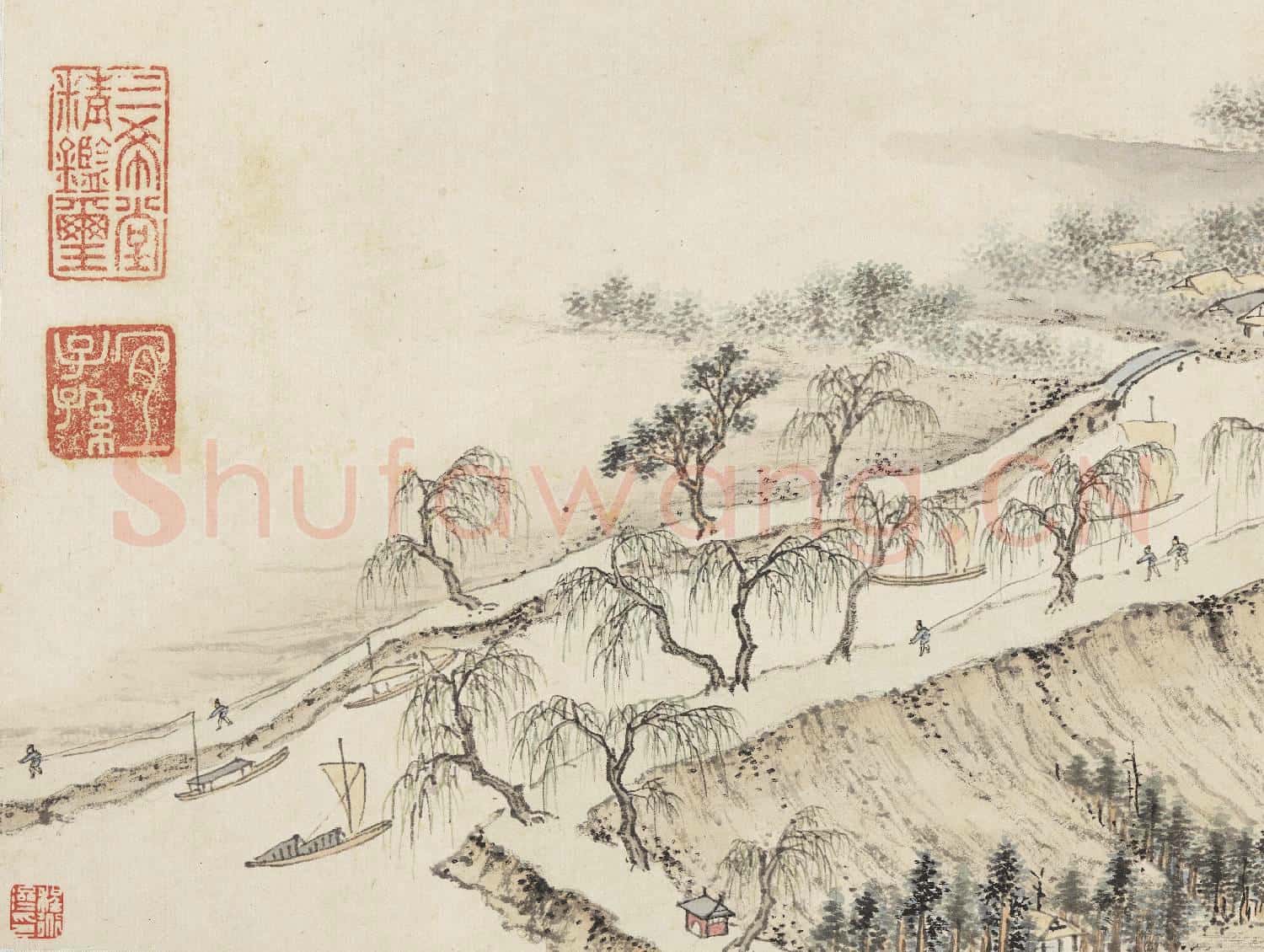 明錢穀紀行圖 冊 揚子橋