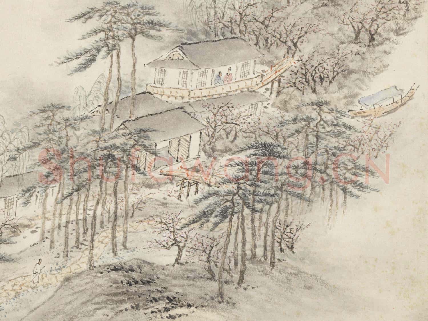 明沈士充畫郊園十二景 冊 穠閣