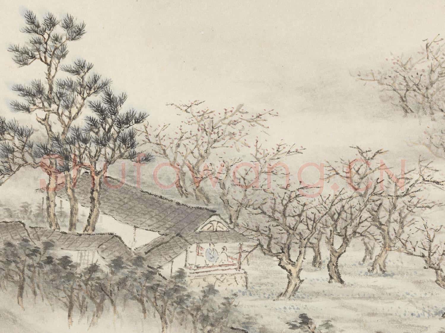 明沈士充畫郊園十二景 冊 霞外