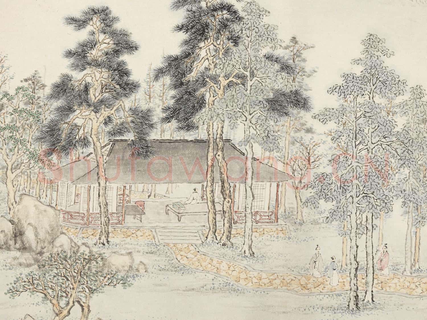 明沈士充畫郊園十二景 冊 藻野堂