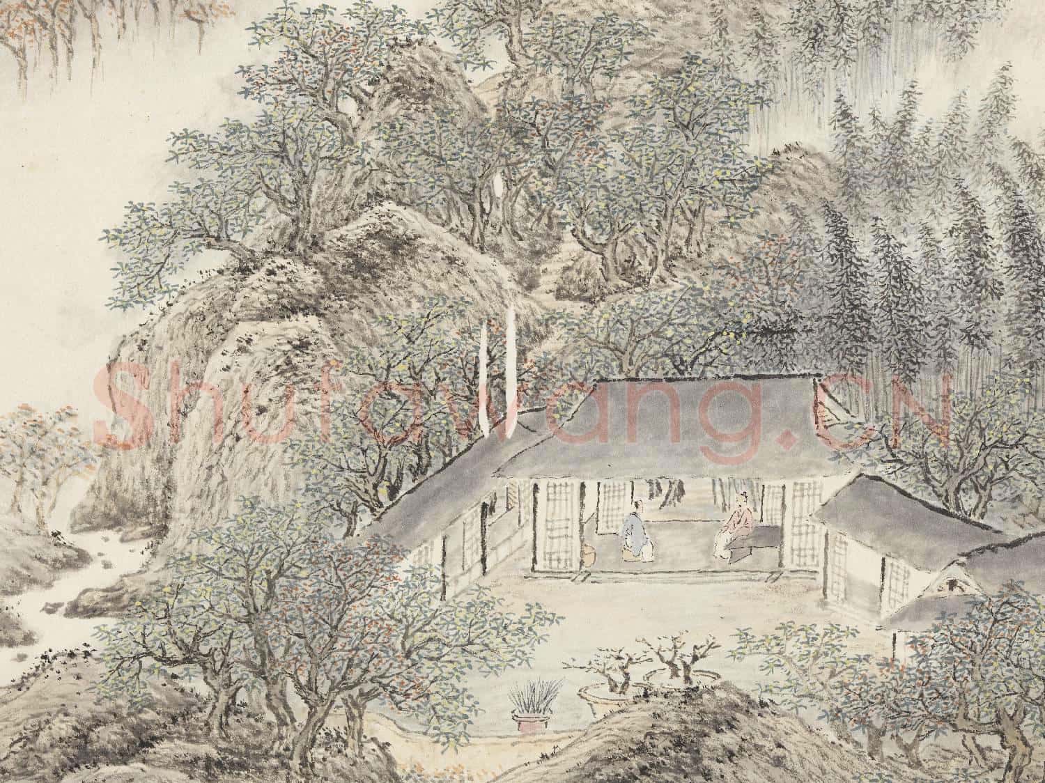 明沈士充畫郊園十二景 冊 掃花菴