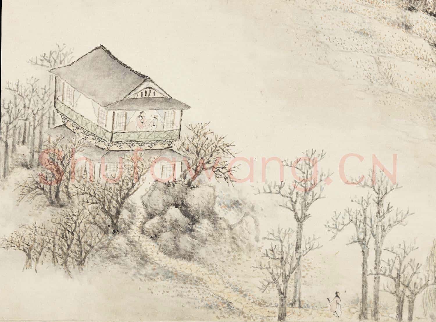 明沈士充畫郊園十二景 冊 颿影閣