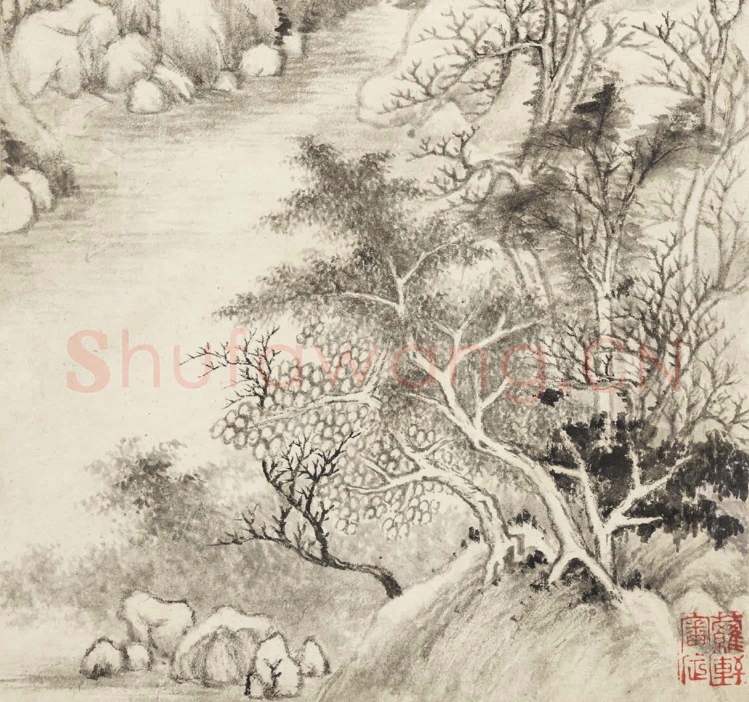 明董其昌山水 冊 山水