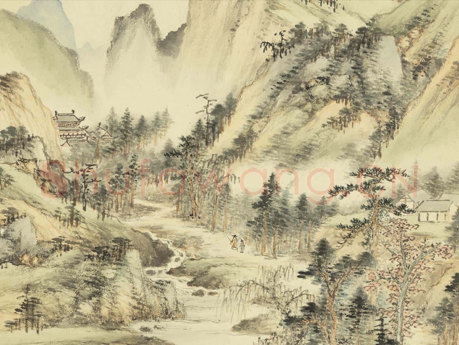 明陸遠摹古 冊 策杖尋幽