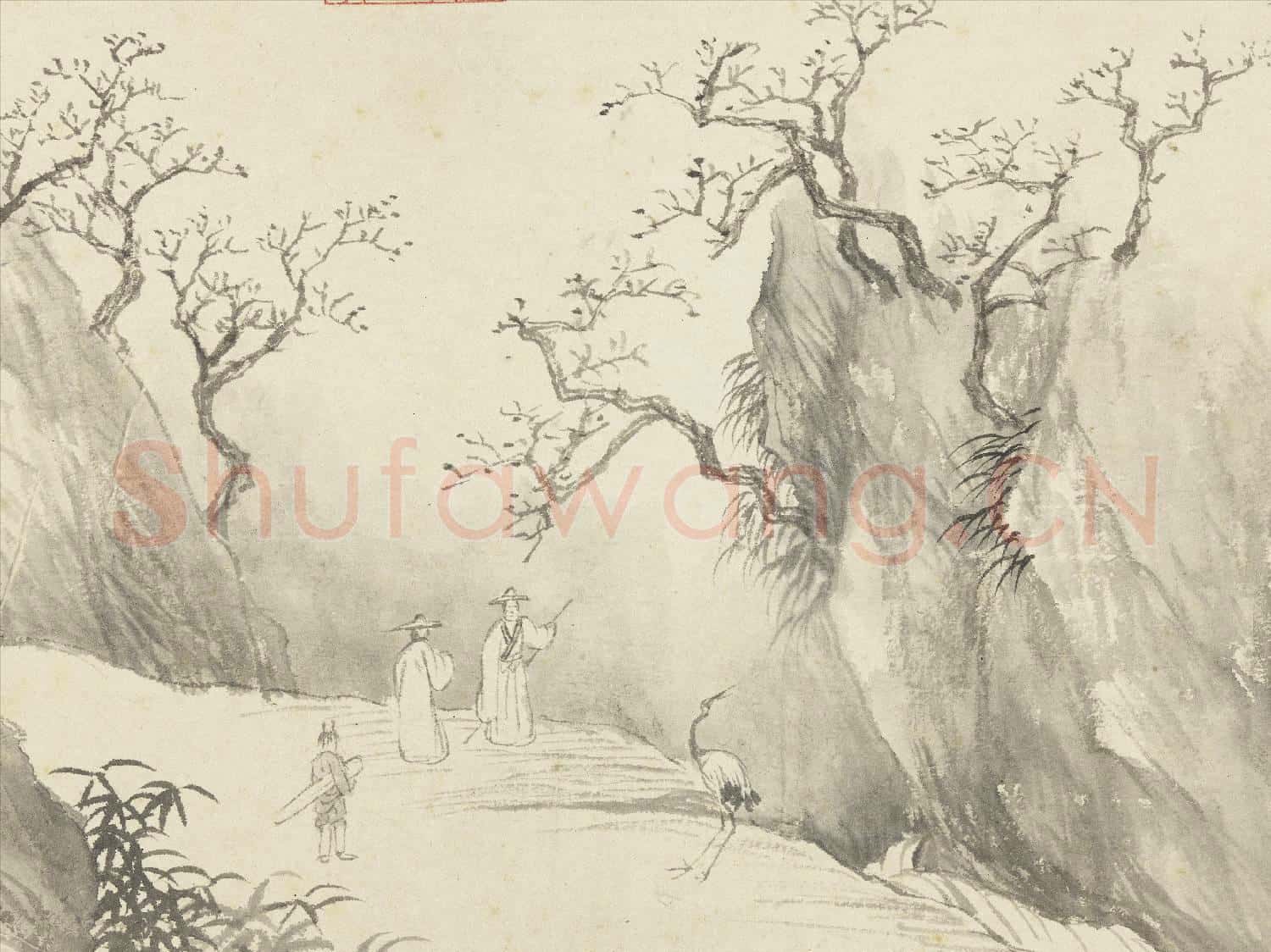 明程嘉燧山水 冊 鄧尉觀梅