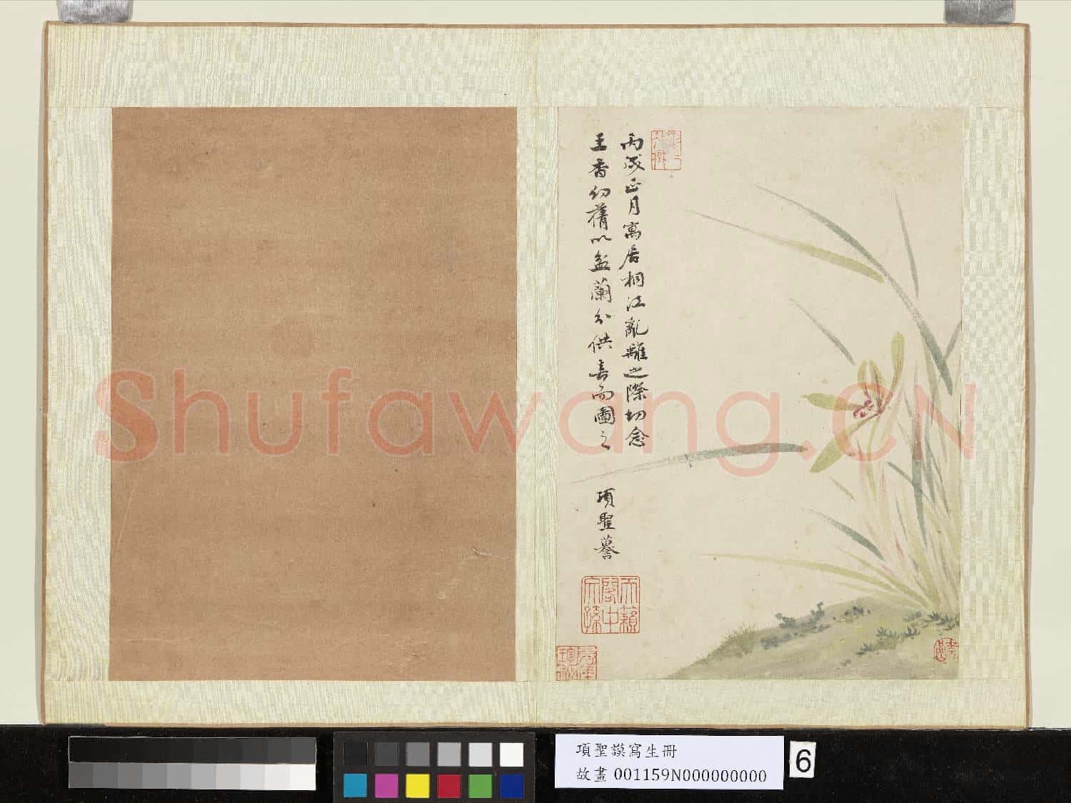 明項聖謨寫生 冊 蘭