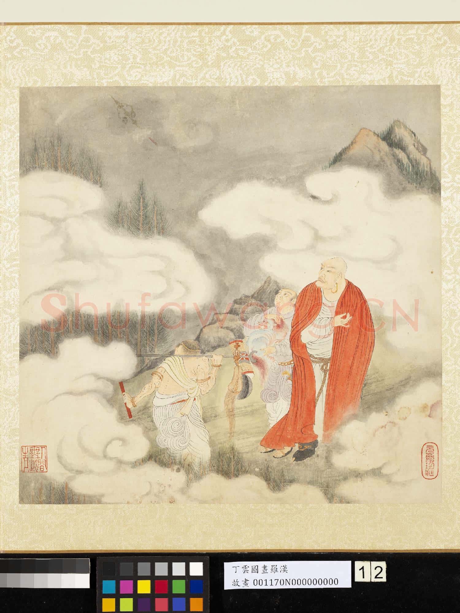 明丁雲圖羅漢 冊 羅漢(十二）