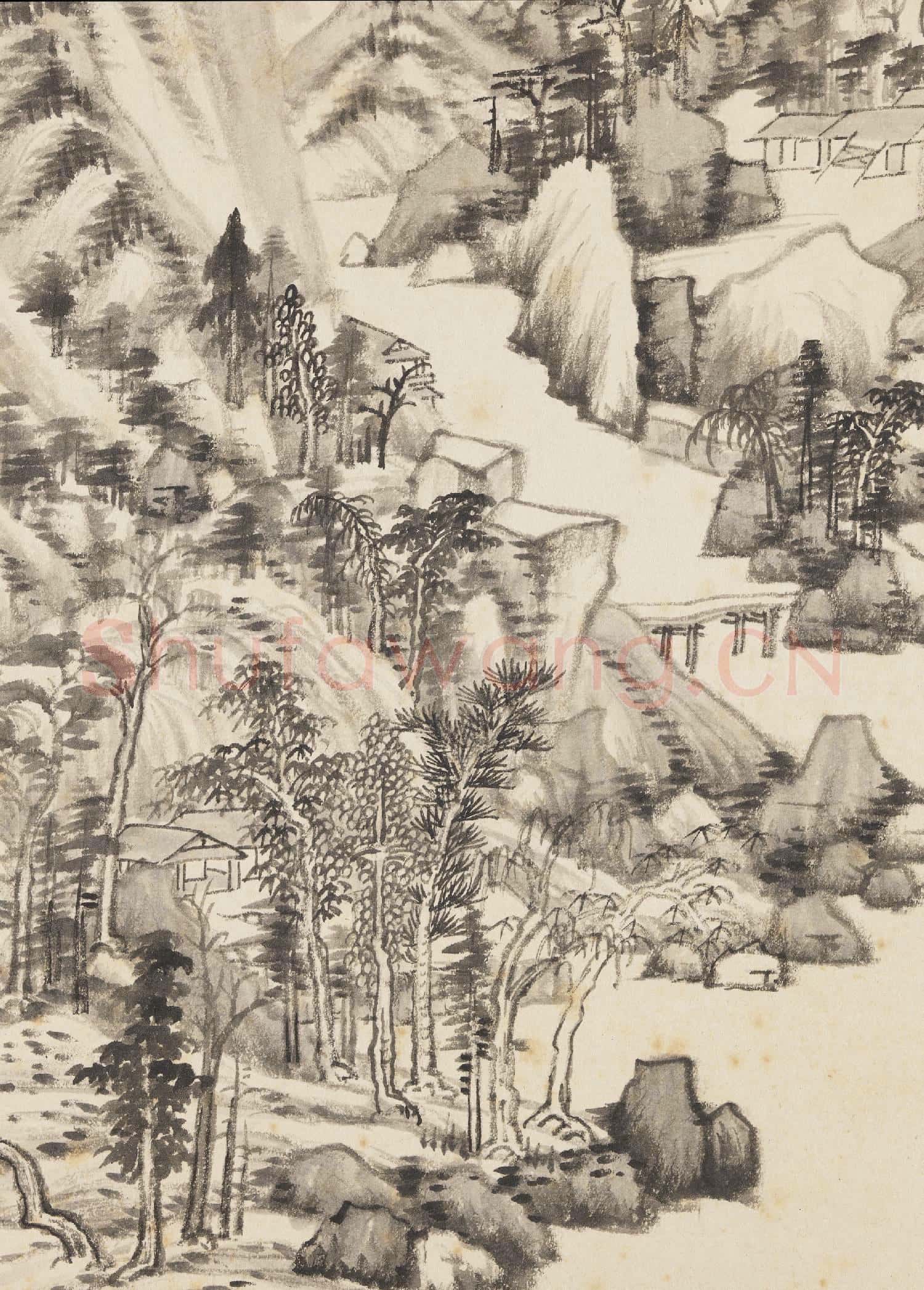 清王鑑擬各家山水 冊 倣黃公望山水
