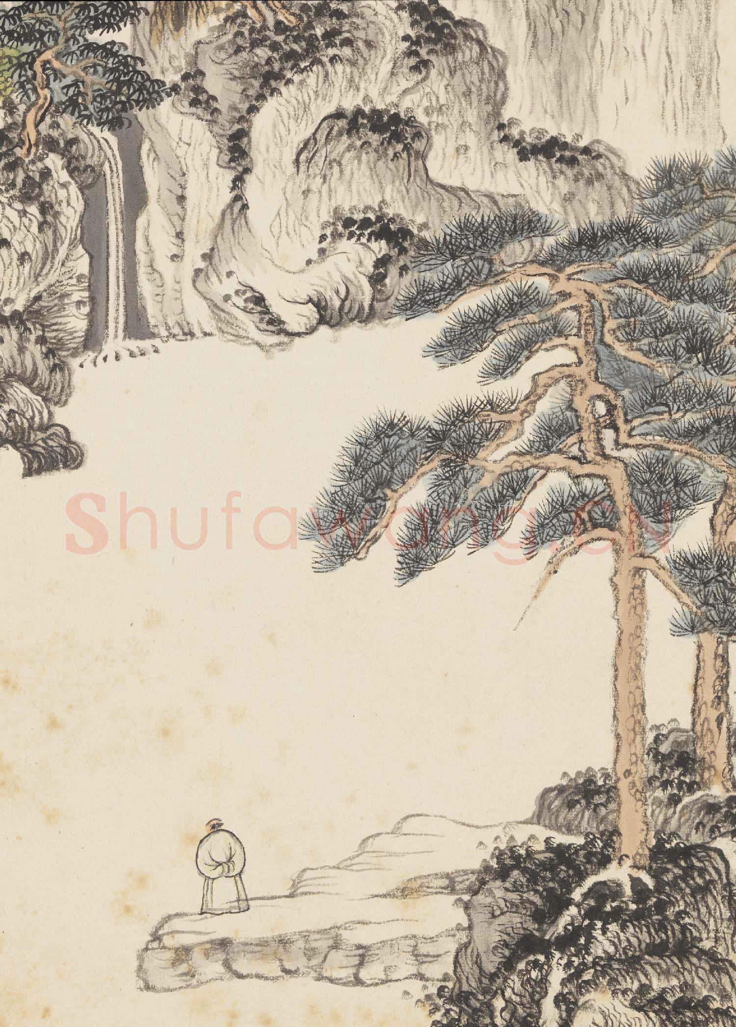清王鑑擬各家山水 冊 倣王蒙山水