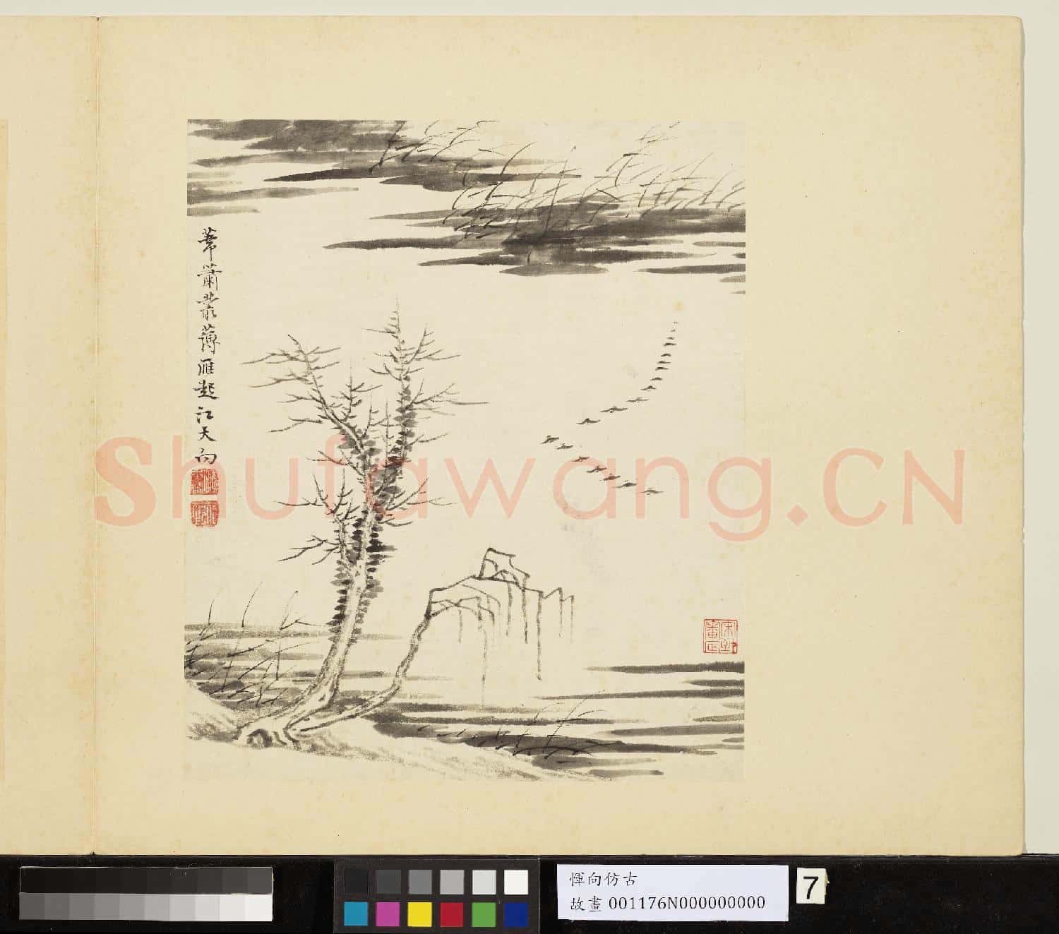 清惲向仿古 冊 葦雁