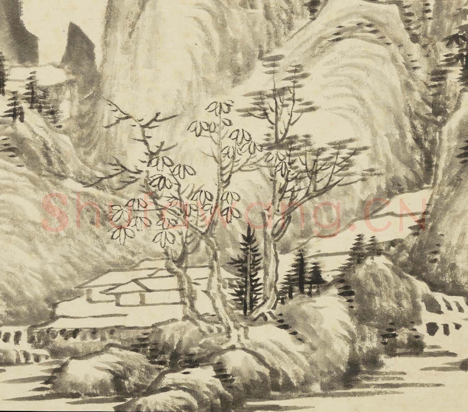 清惲向仿古 冊 臨鄭僖山水