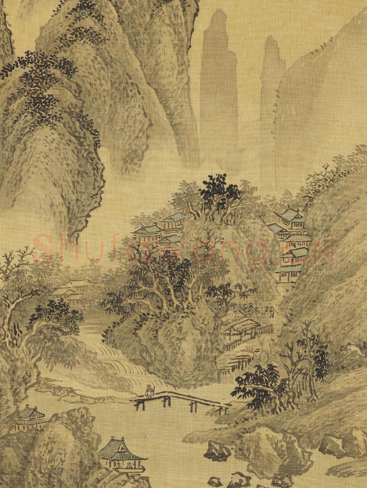 清王翬畫山水 冊 倣范寬山水