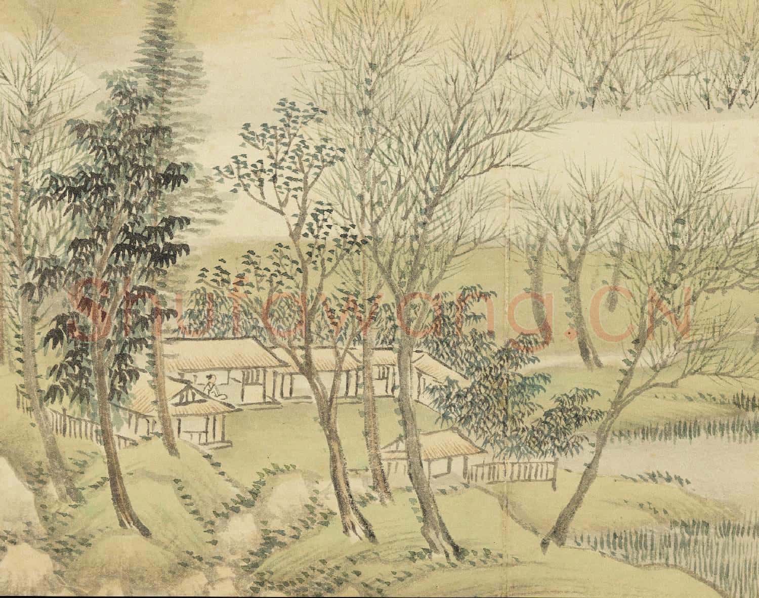 清王翬畫山水 冊 倣惠崇早春圖