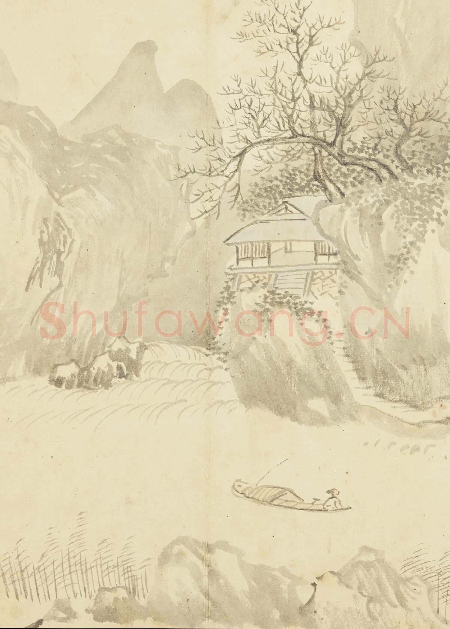 清王翬畫山水 冊 倣唐寅山水