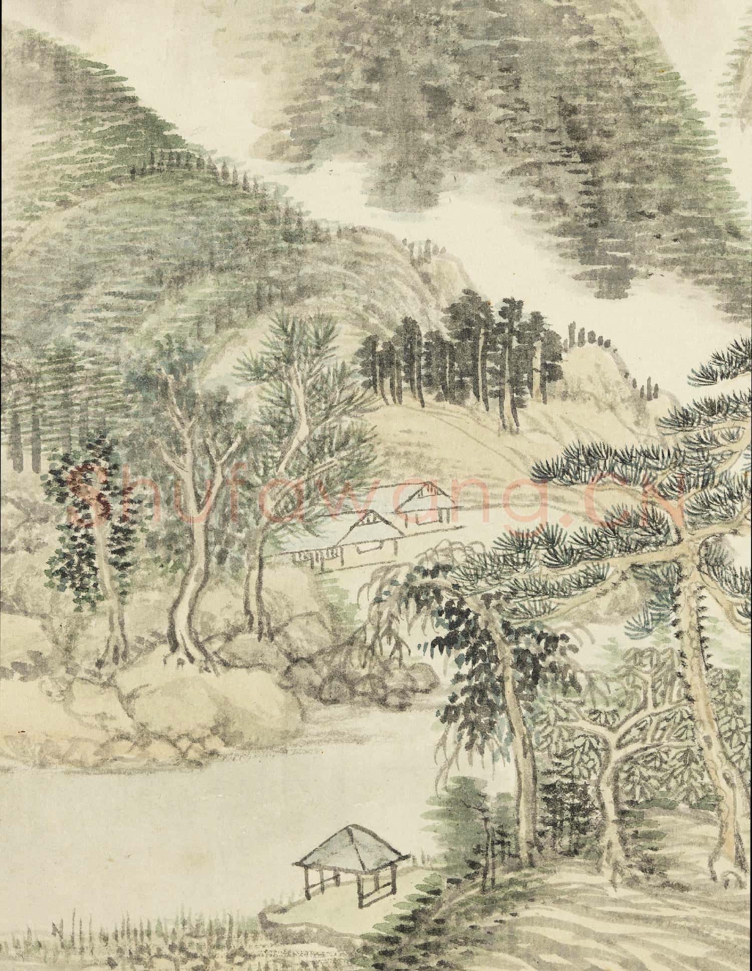 清王翬仿宋元山水 冊 倣高克恭山水