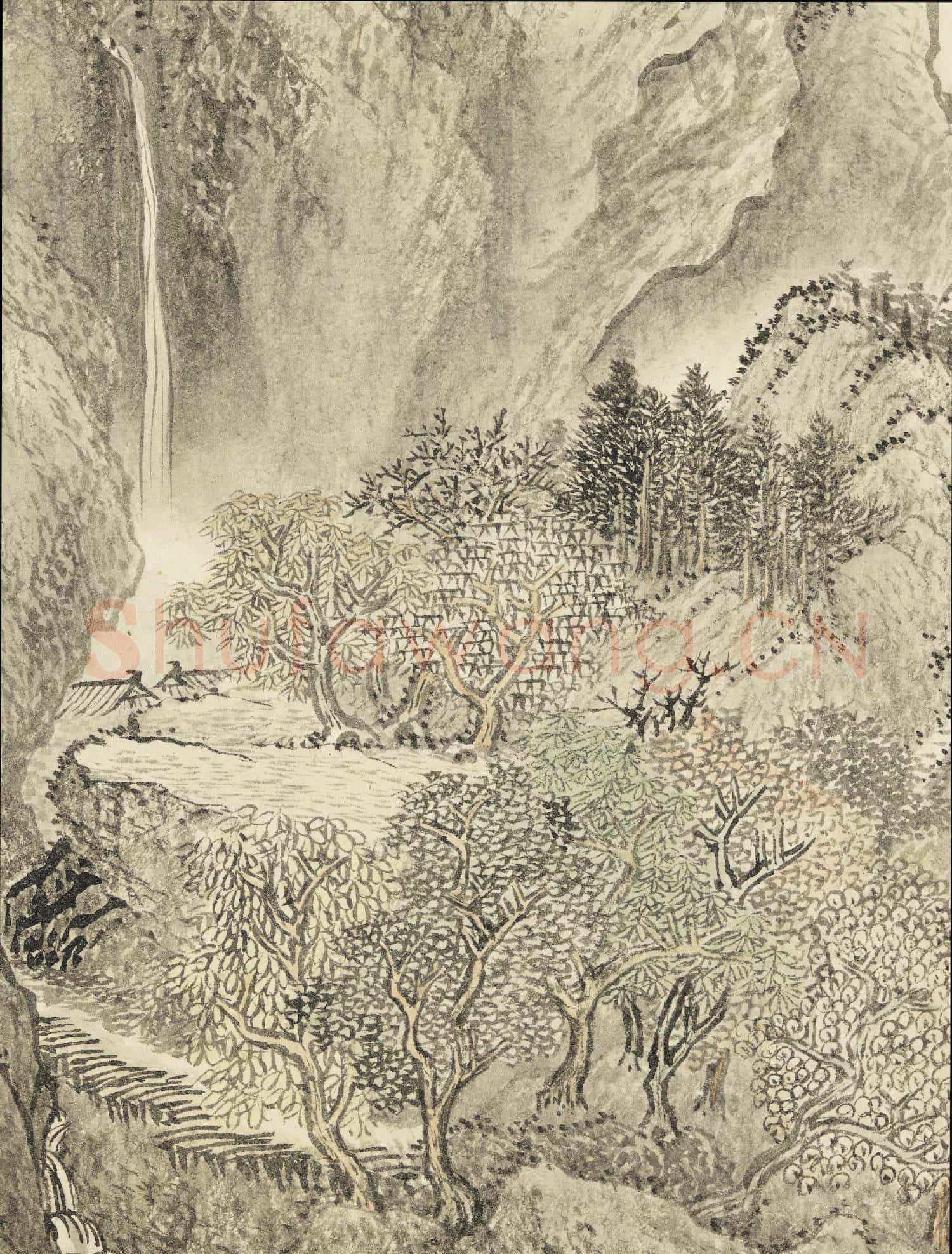 清王翬仿宋元山水 冊 倣范寬山水