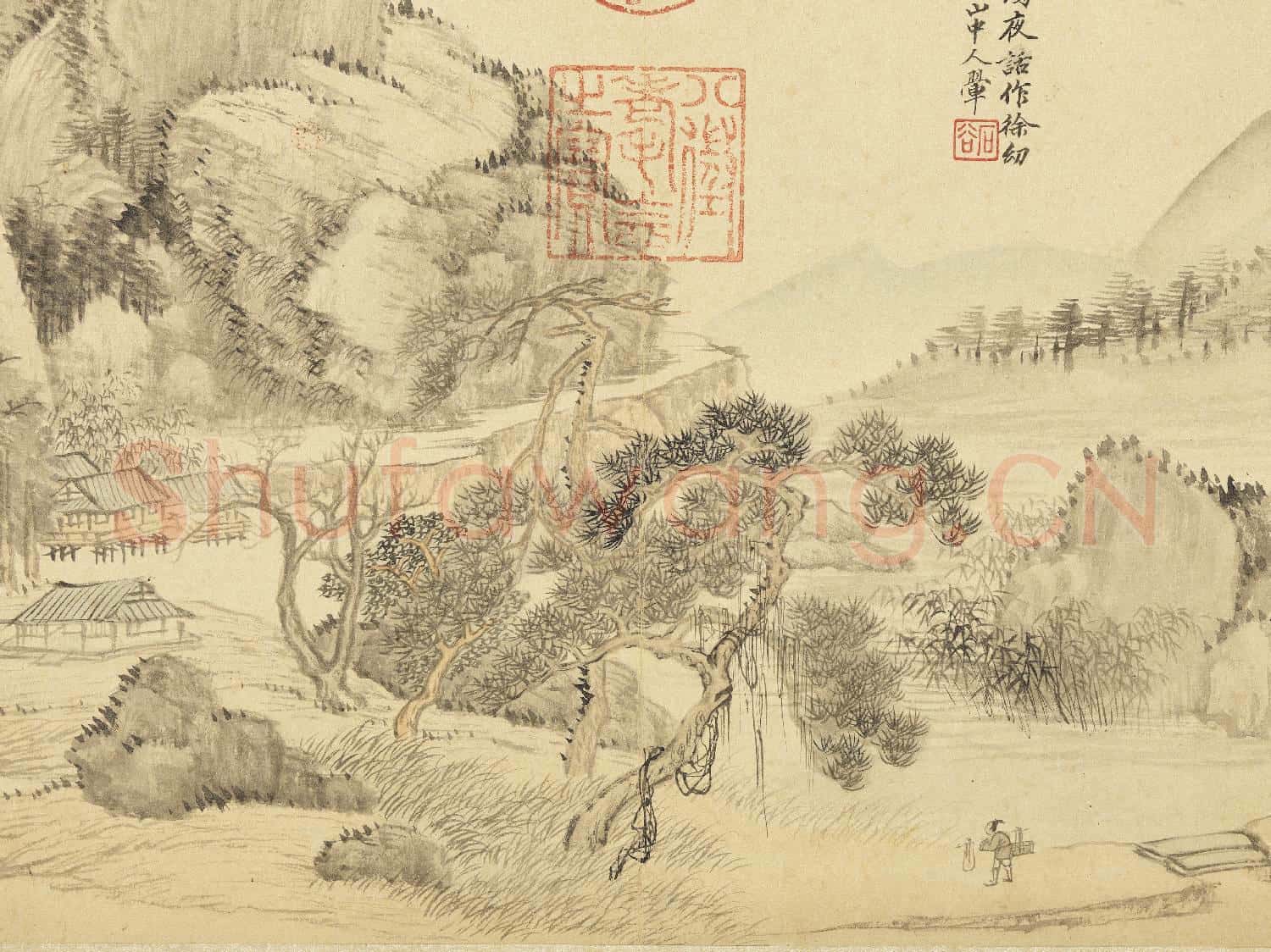 清王翬仿諸家山水 冊 倣徐賁山水