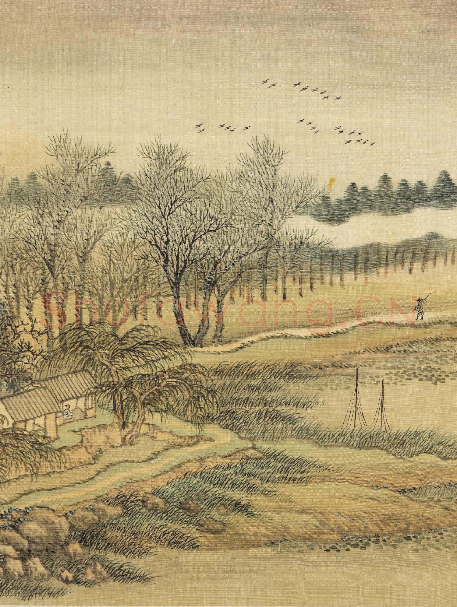 清王翬仿古山水 冊 村壚晚景