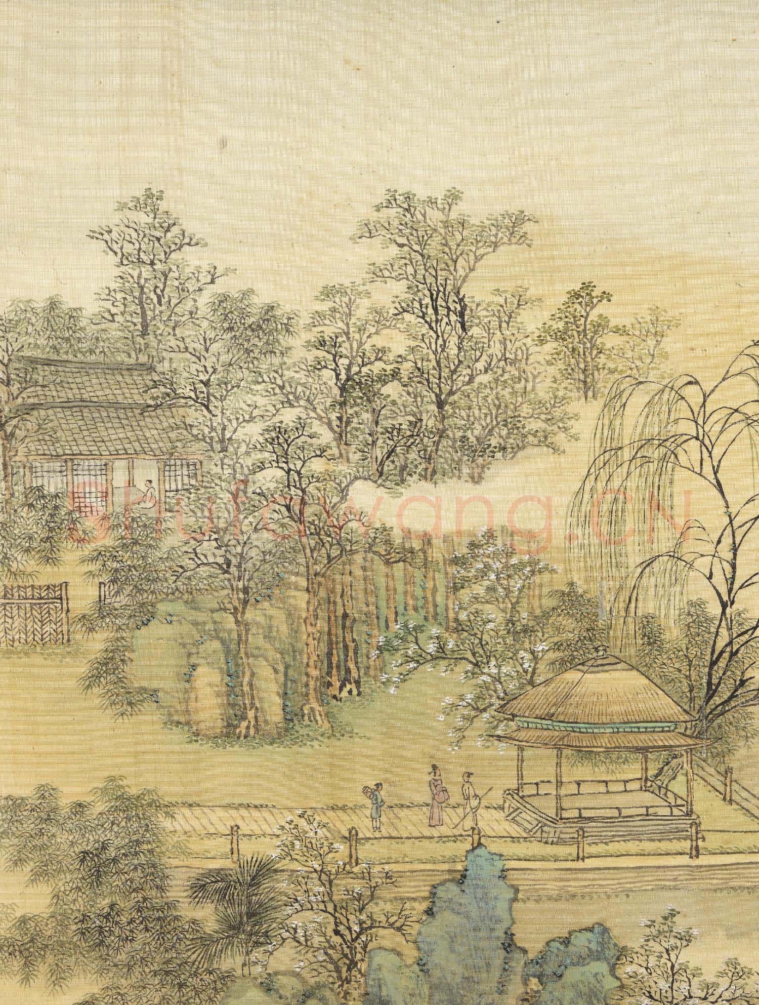 清王翬仿古山水 冊 水亭花嶼