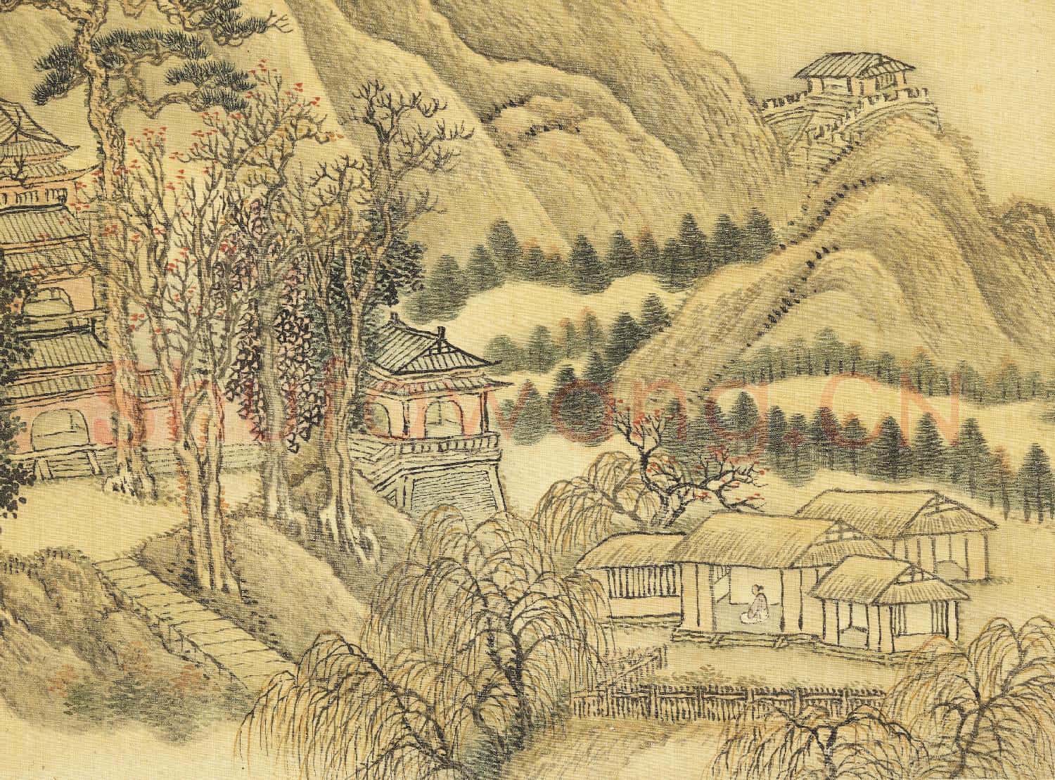 清王翬仿古山水 冊 秋城山寺