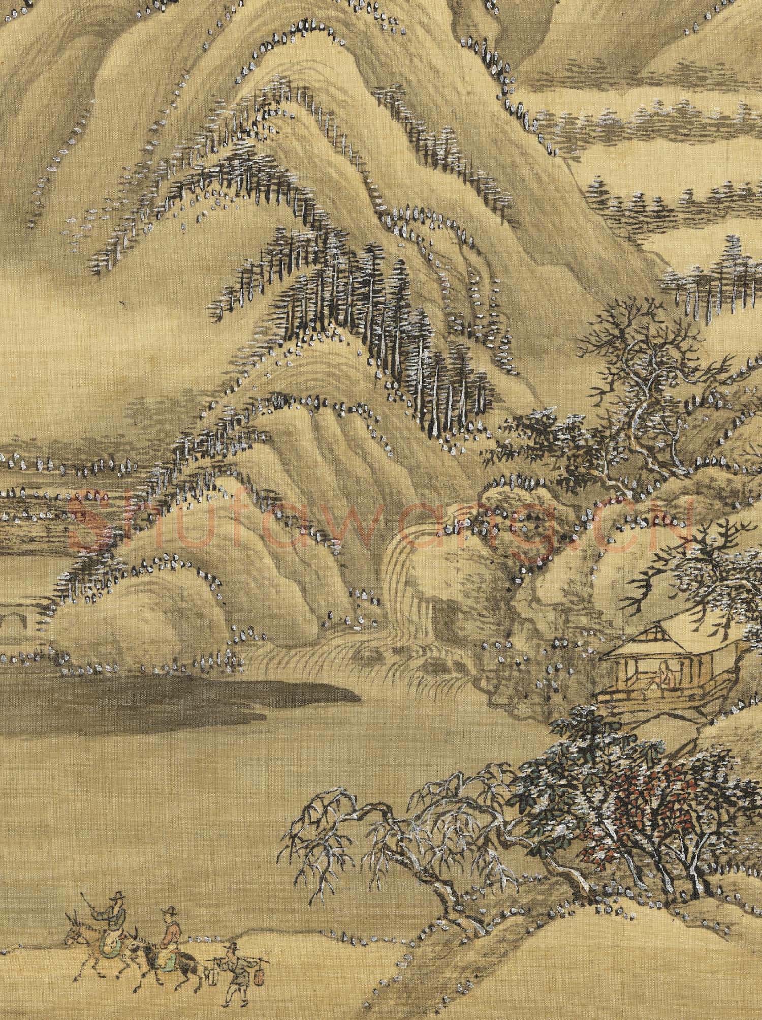 清王翬摹古山水 冊 倣王詵雪景山居圖