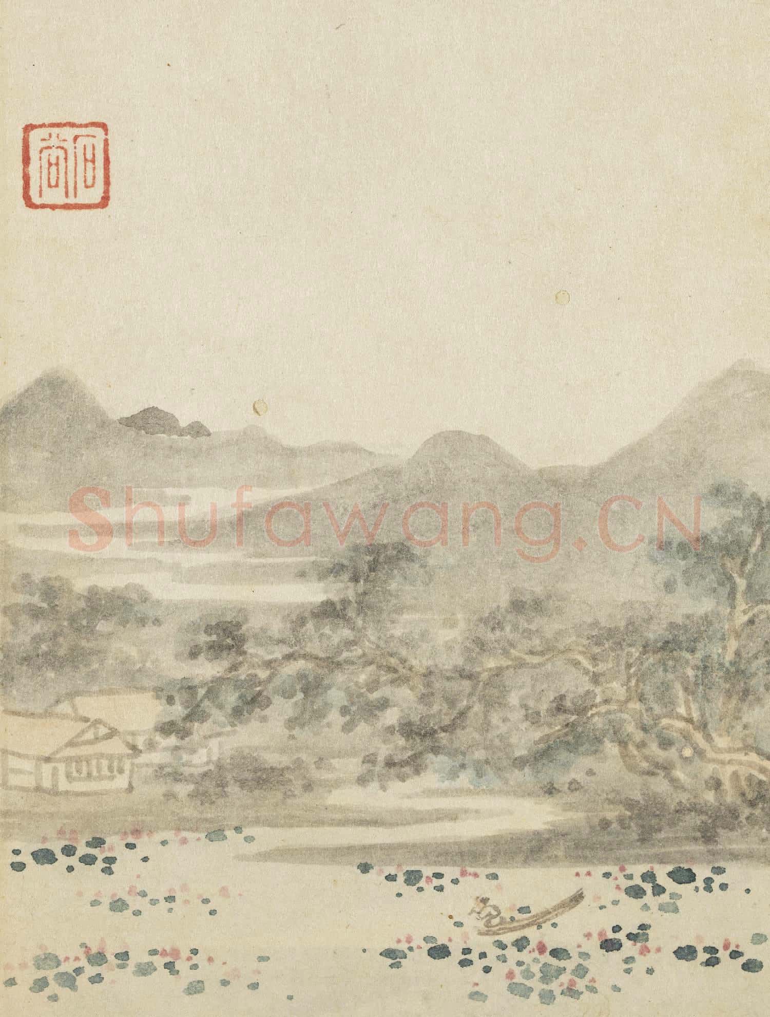 清王翬墨蹟 冊 採蓮圖