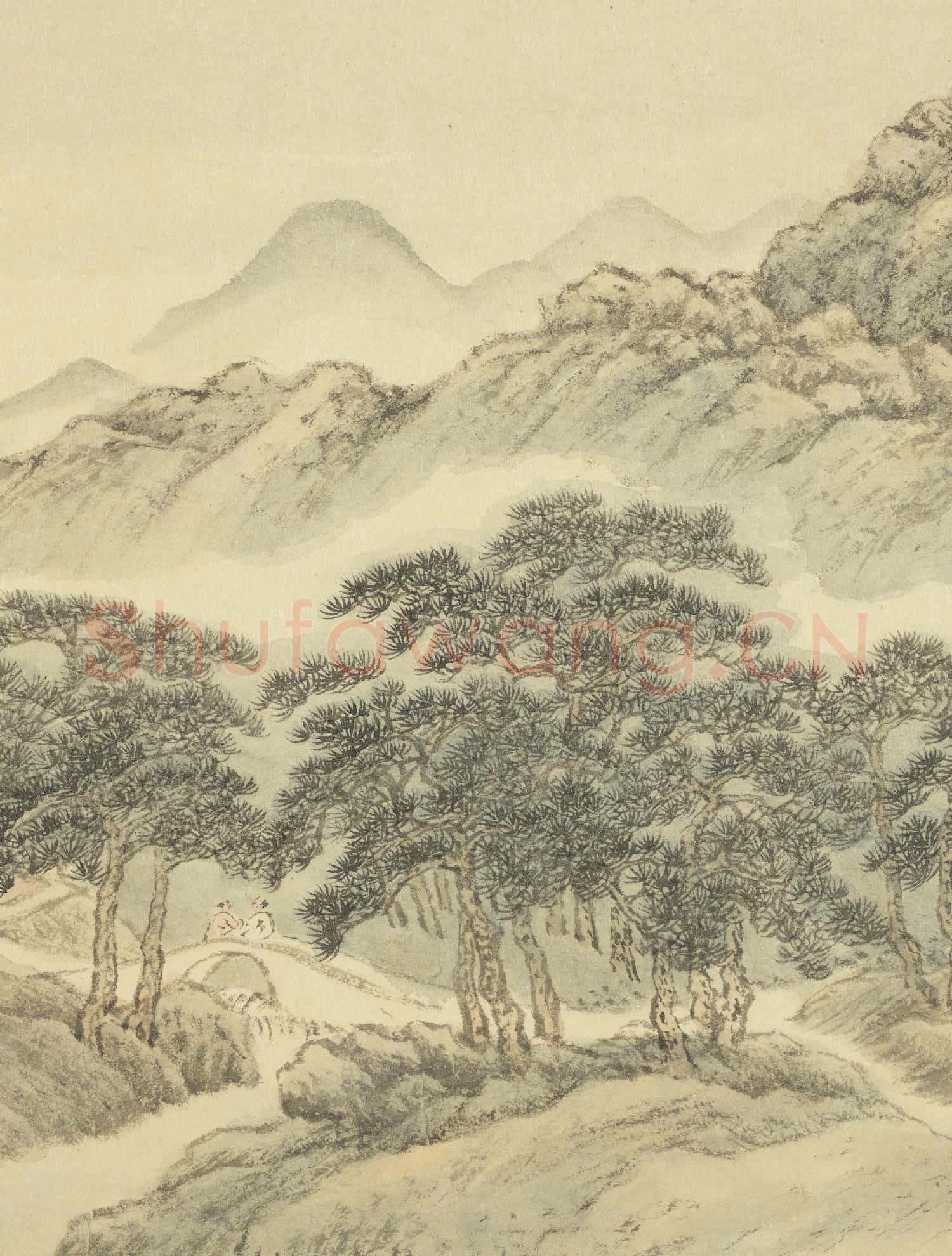 清王翬圖繪 冊 松路入仙山圖