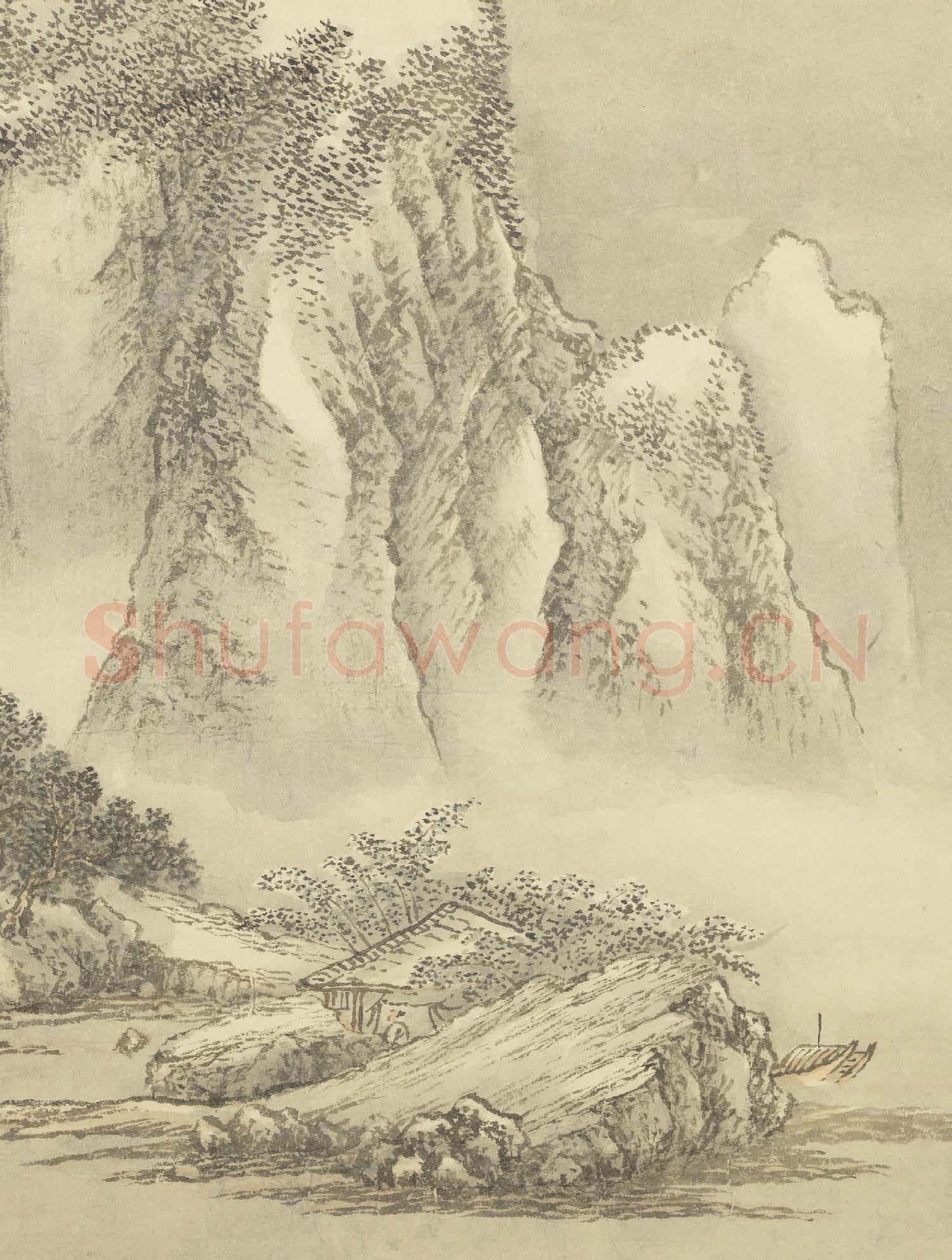 清王翬圖繪 冊 倣范寬雪圖