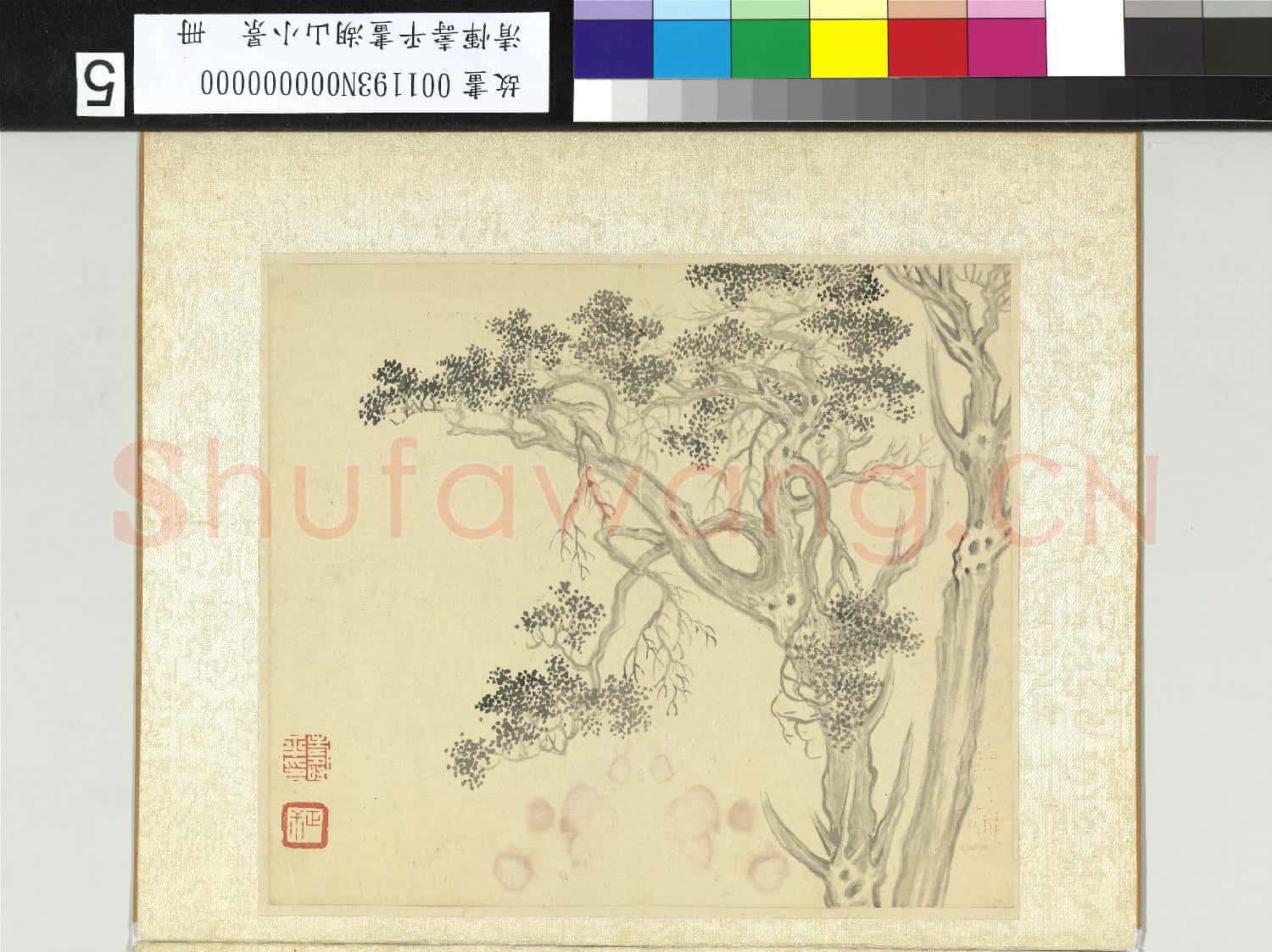 清惲壽平畫湖山小景 冊 雙柯虯矯