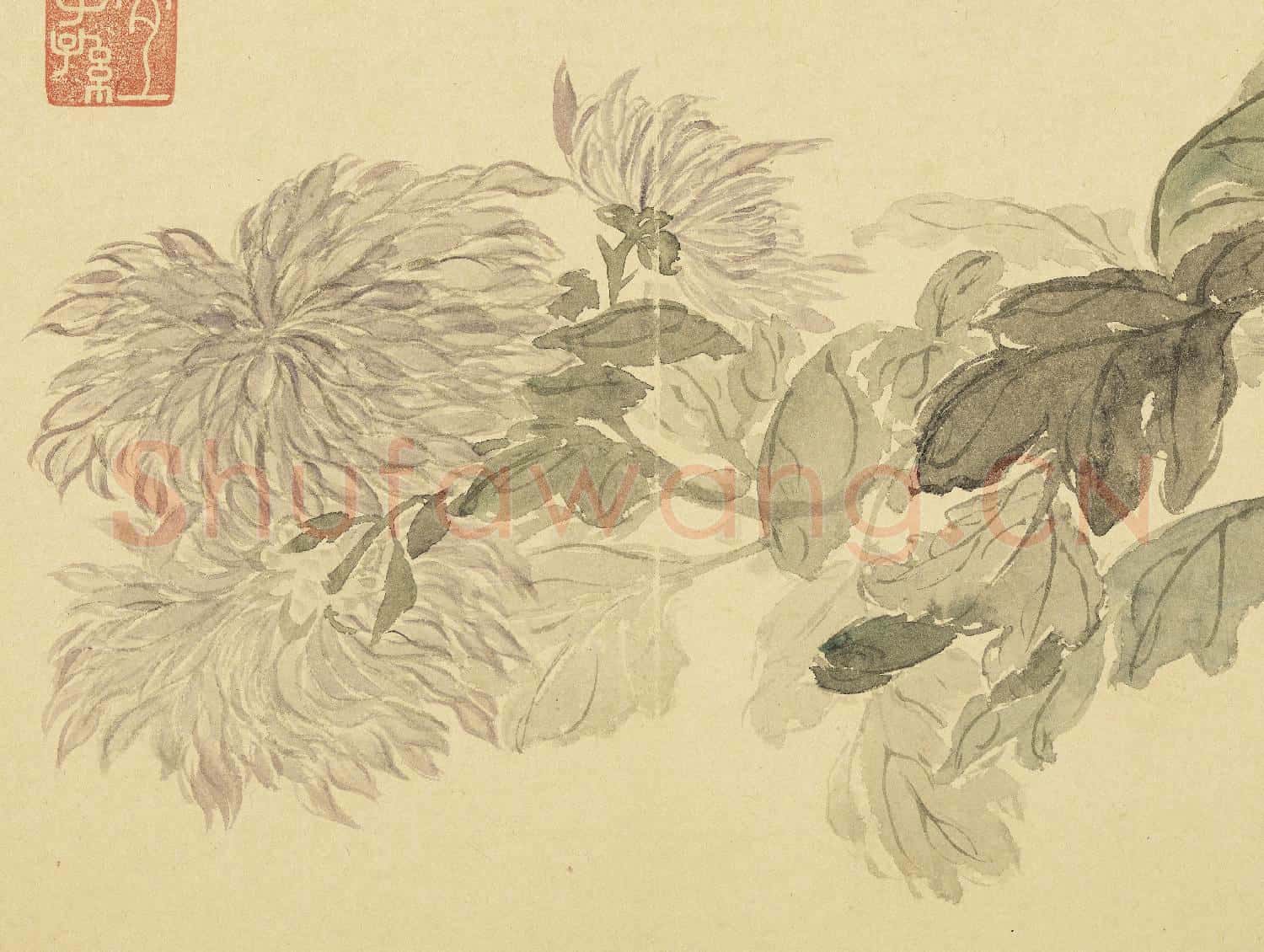 清惲壽平摹古 冊 菊花