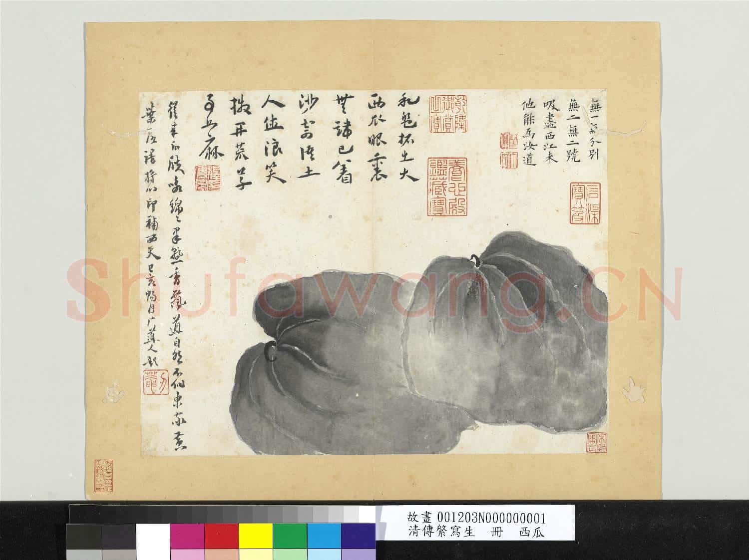 清傳綮寫生 冊 西瓜